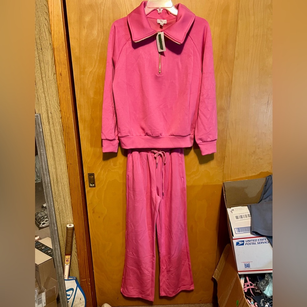 NWT pink scuba set XS